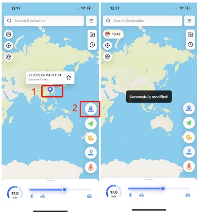 如何使用 ianygo ios app 更改位置