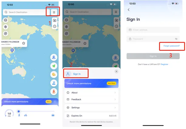 ultfone location changer ios app login guide